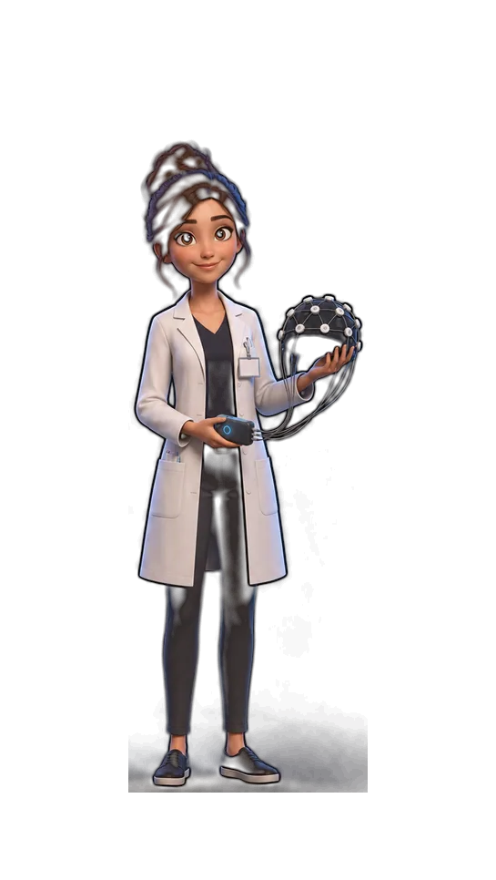 Neuropsychology Researcher, illustrated as a 3D character